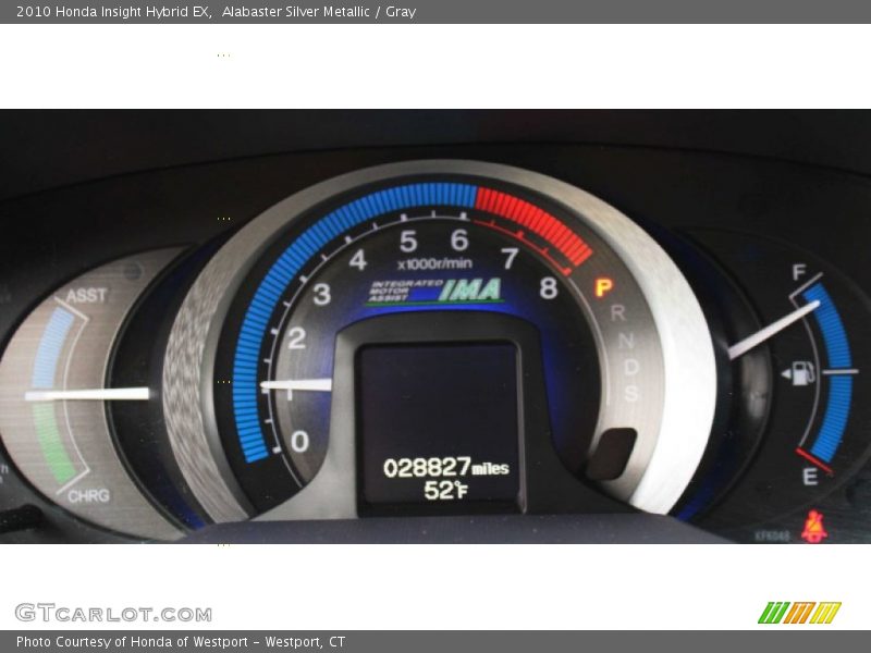 Alabaster Silver Metallic / Gray 2010 Honda Insight Hybrid EX
