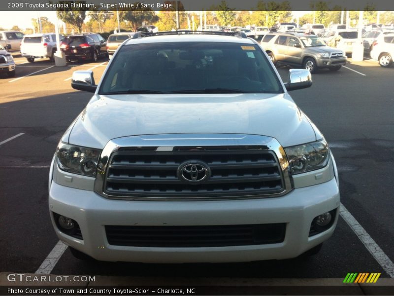 Super White / Sand Beige 2008 Toyota Sequoia Platinum