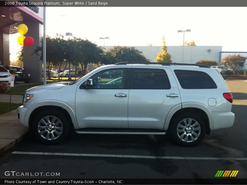 Super White / Sand Beige 2008 Toyota Sequoia Platinum