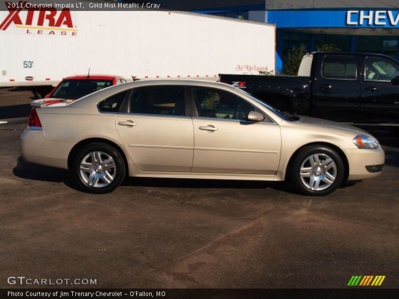Gold Mist Metallic / Gray 2011 Chevrolet Impala LT