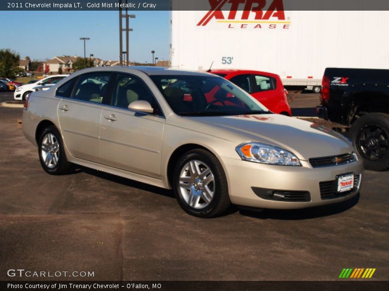 Gold Mist Metallic / Gray 2011 Chevrolet Impala LT