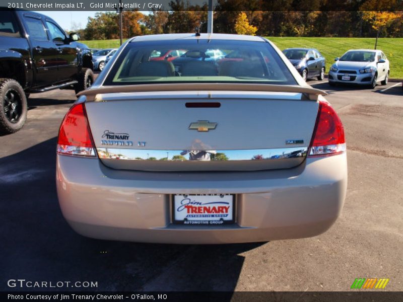 Gold Mist Metallic / Gray 2011 Chevrolet Impala LT