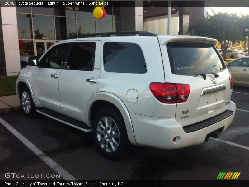 Super White / Sand Beige 2008 Toyota Sequoia Platinum
