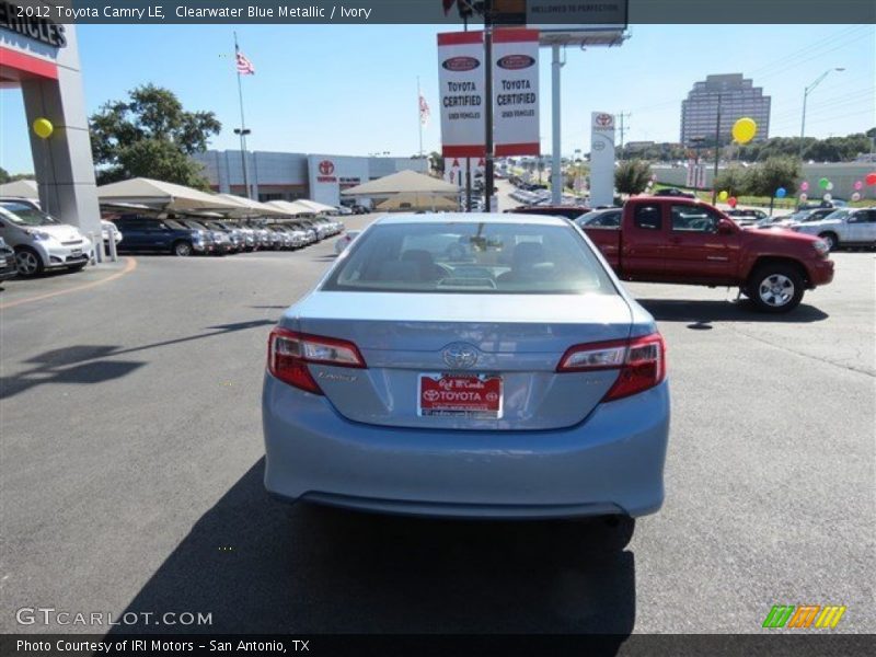 Clearwater Blue Metallic / Ivory 2012 Toyota Camry LE