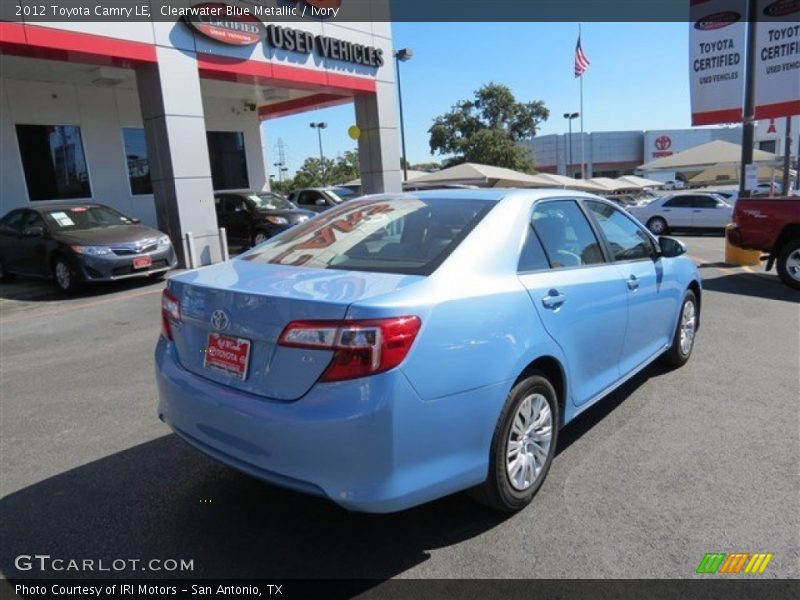 Clearwater Blue Metallic / Ivory 2012 Toyota Camry LE