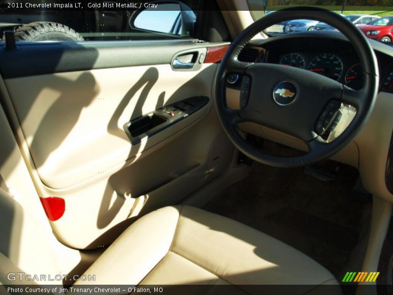 Gold Mist Metallic / Gray 2011 Chevrolet Impala LT