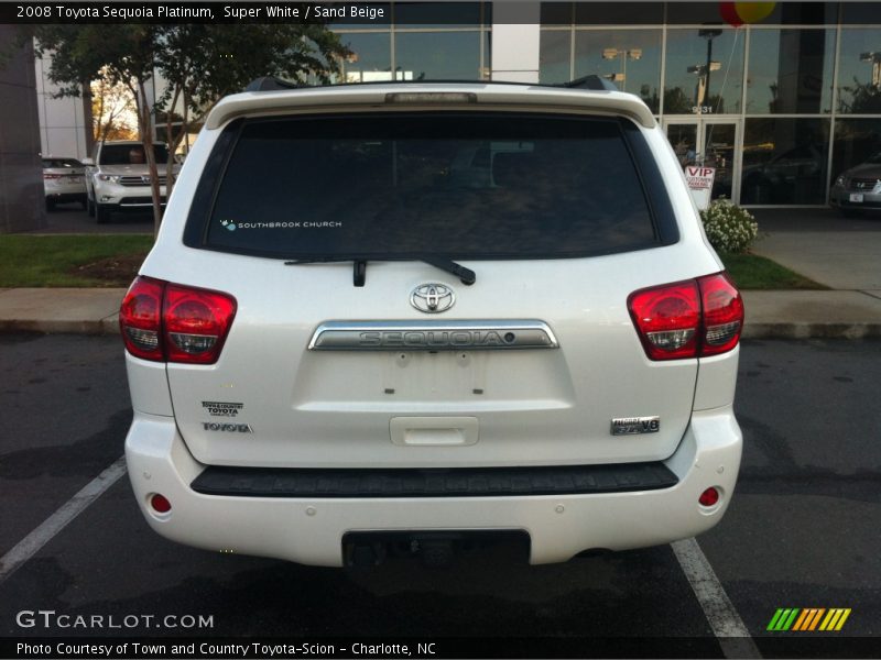 Super White / Sand Beige 2008 Toyota Sequoia Platinum