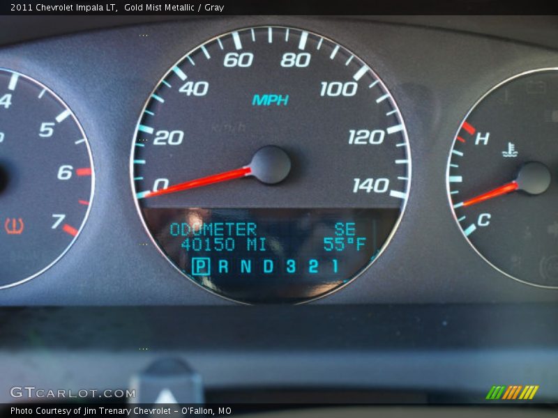 Gold Mist Metallic / Gray 2011 Chevrolet Impala LT