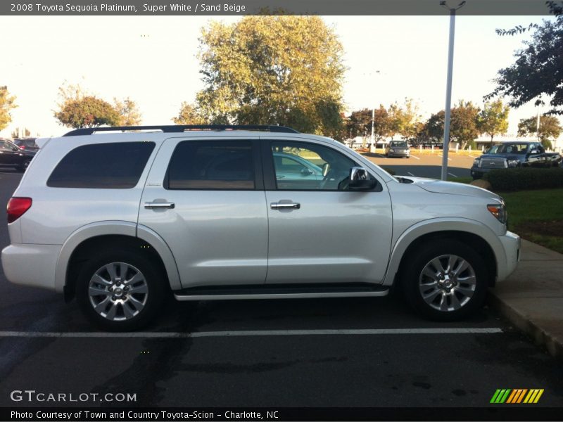 Super White / Sand Beige 2008 Toyota Sequoia Platinum