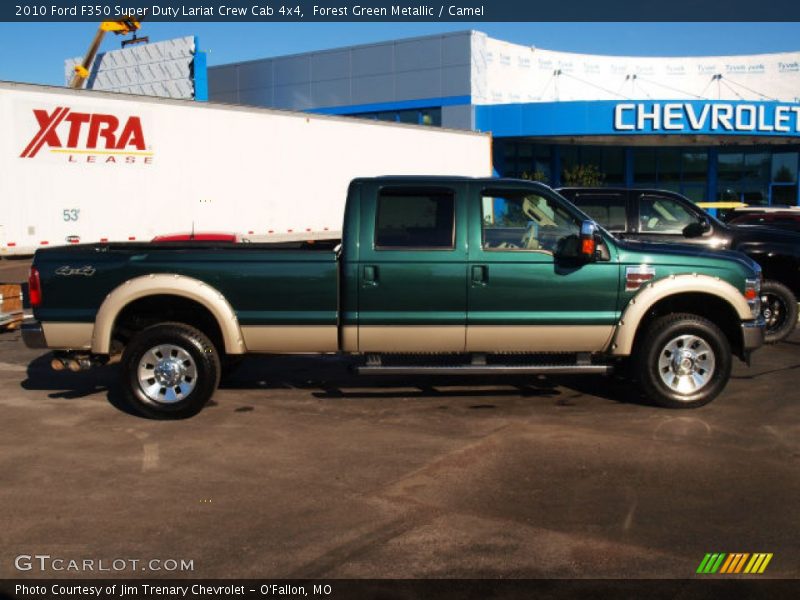 Forest Green Metallic / Camel 2010 Ford F350 Super Duty Lariat Crew Cab 4x4