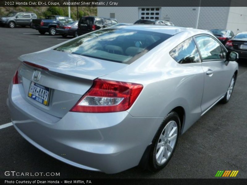Alabaster Silver Metallic / Gray 2012 Honda Civic EX-L Coupe