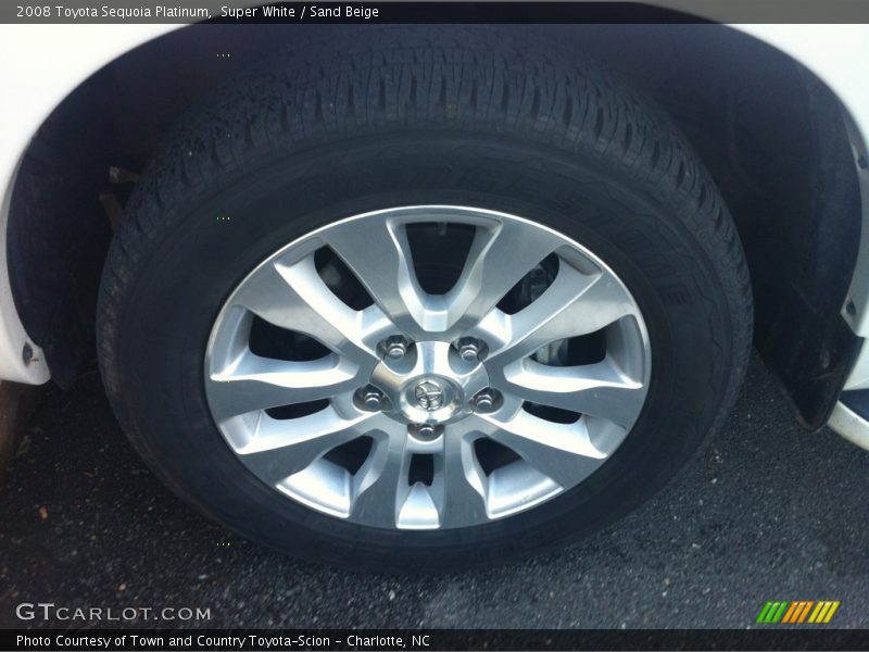 Super White / Sand Beige 2008 Toyota Sequoia Platinum