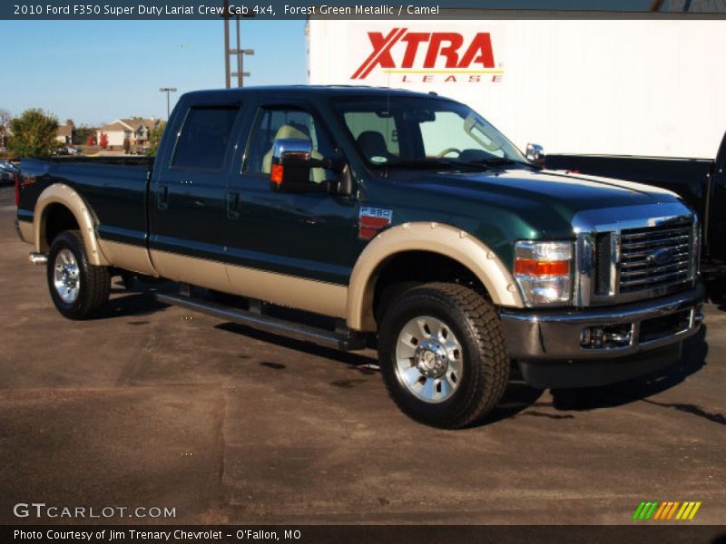 Forest Green Metallic / Camel 2010 Ford F350 Super Duty Lariat Crew Cab 4x4