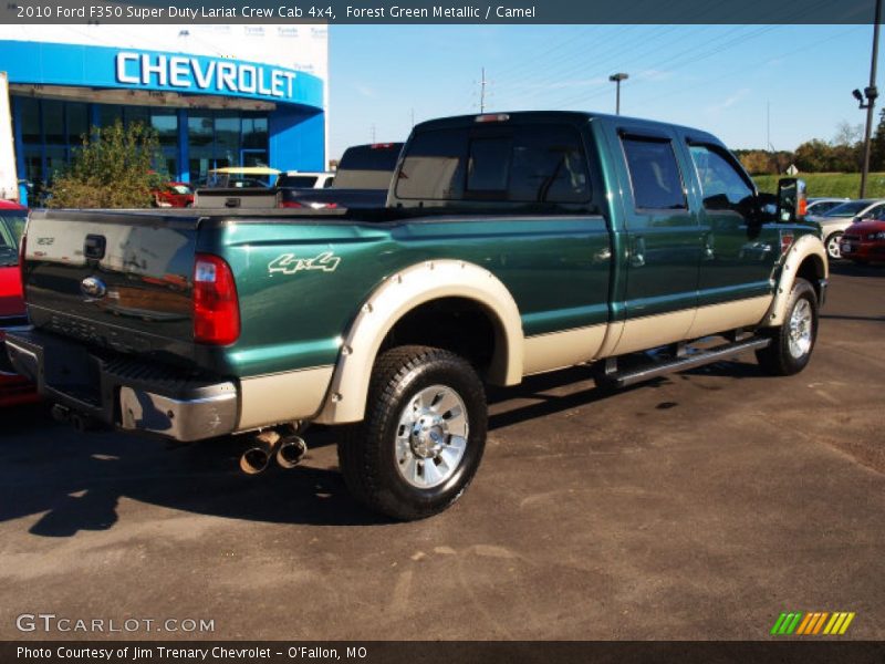 Forest Green Metallic / Camel 2010 Ford F350 Super Duty Lariat Crew Cab 4x4