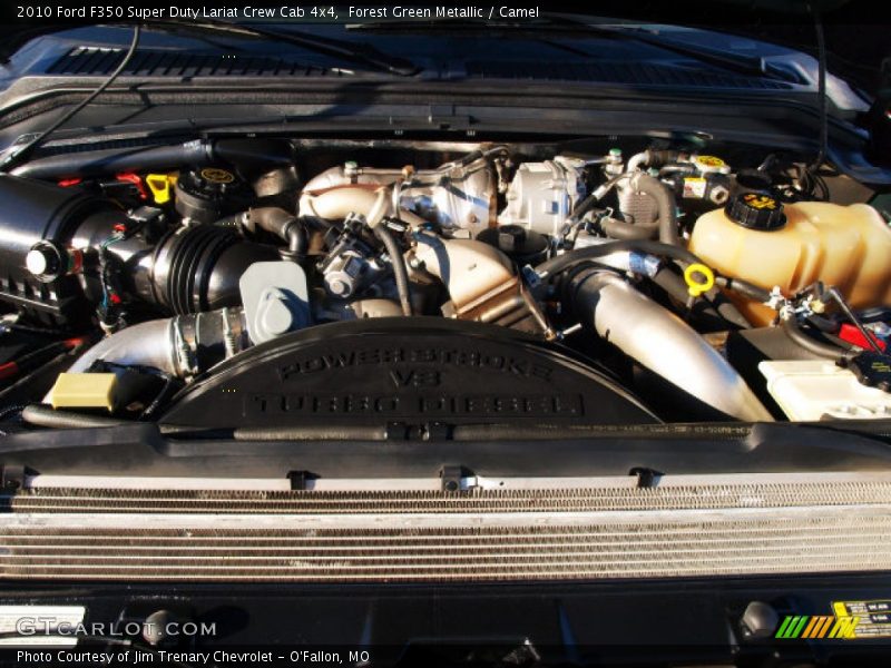 Forest Green Metallic / Camel 2010 Ford F350 Super Duty Lariat Crew Cab 4x4