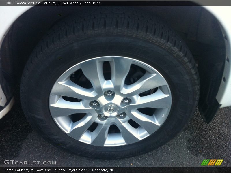 Super White / Sand Beige 2008 Toyota Sequoia Platinum