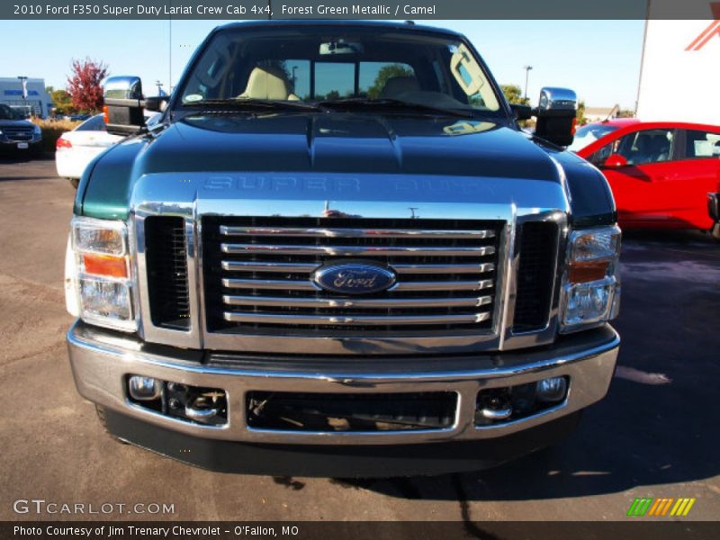 Forest Green Metallic / Camel 2010 Ford F350 Super Duty Lariat Crew Cab 4x4
