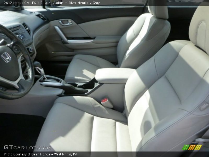 Alabaster Silver Metallic / Gray 2012 Honda Civic EX-L Coupe