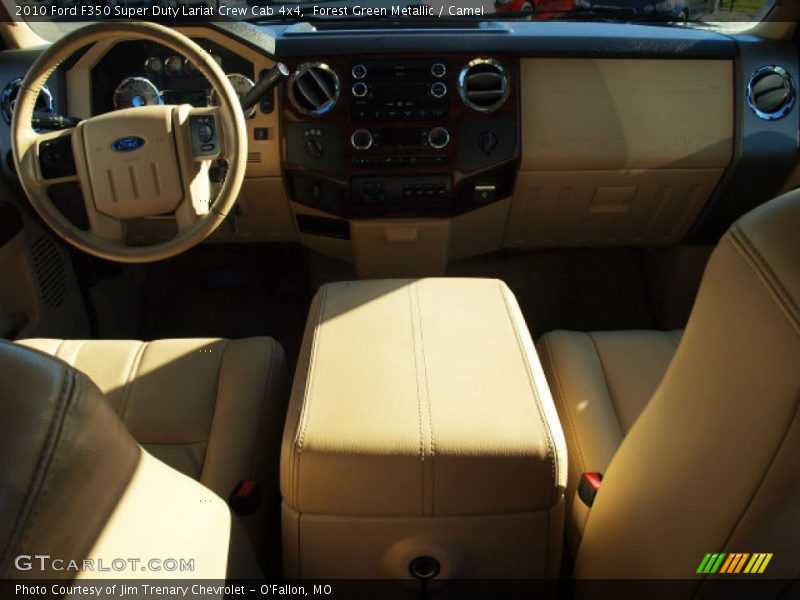 Forest Green Metallic / Camel 2010 Ford F350 Super Duty Lariat Crew Cab 4x4