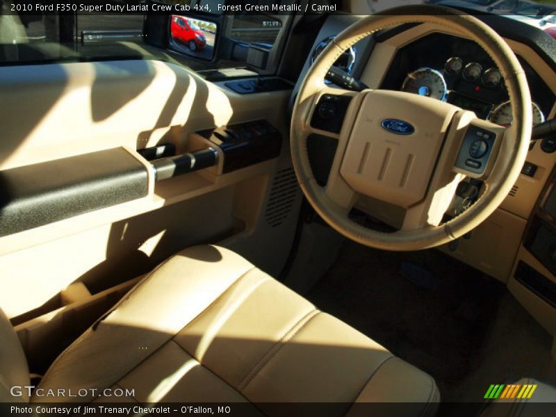 Forest Green Metallic / Camel 2010 Ford F350 Super Duty Lariat Crew Cab 4x4