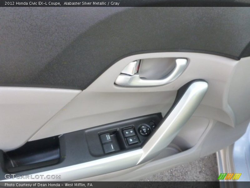 Alabaster Silver Metallic / Gray 2012 Honda Civic EX-L Coupe