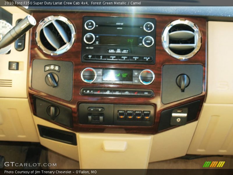 Forest Green Metallic / Camel 2010 Ford F350 Super Duty Lariat Crew Cab 4x4