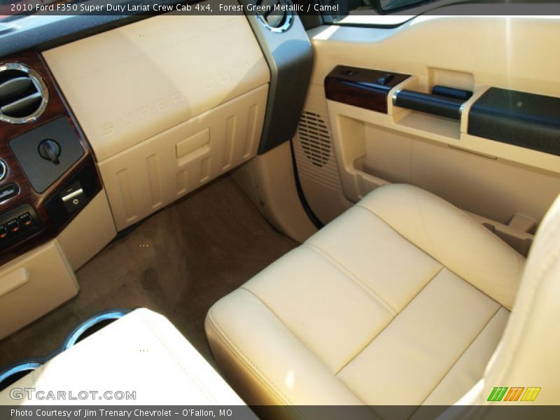 Forest Green Metallic / Camel 2010 Ford F350 Super Duty Lariat Crew Cab 4x4