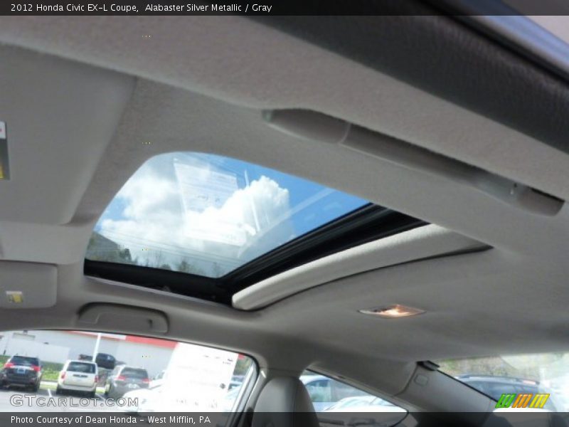Alabaster Silver Metallic / Gray 2012 Honda Civic EX-L Coupe