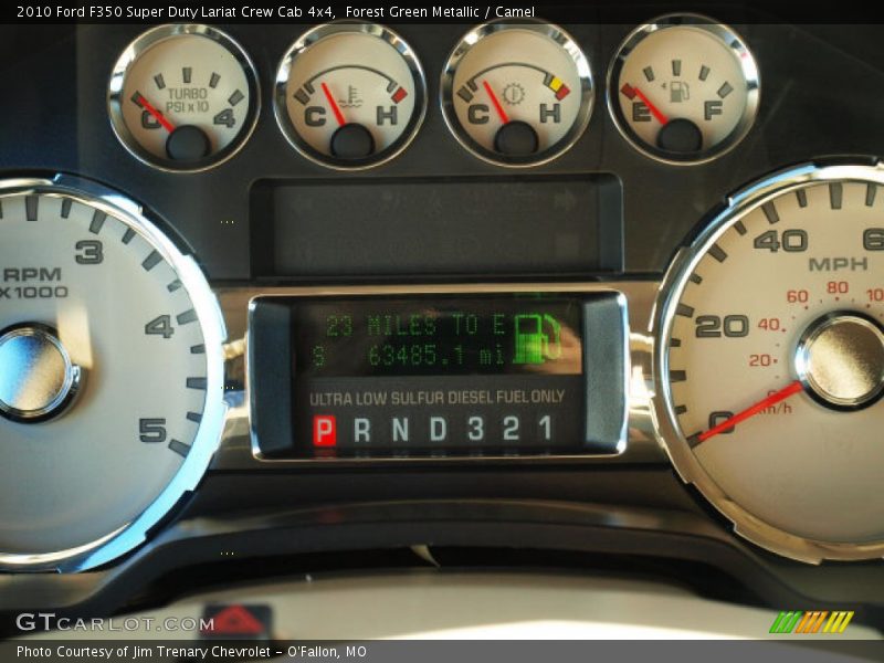 Forest Green Metallic / Camel 2010 Ford F350 Super Duty Lariat Crew Cab 4x4