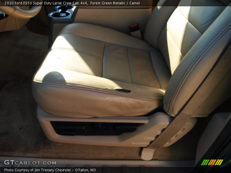 Forest Green Metallic / Camel 2010 Ford F350 Super Duty Lariat Crew Cab 4x4