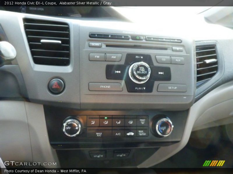Alabaster Silver Metallic / Gray 2012 Honda Civic EX-L Coupe