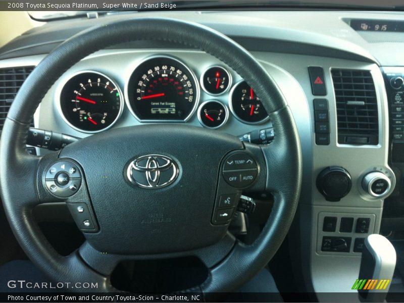 Super White / Sand Beige 2008 Toyota Sequoia Platinum