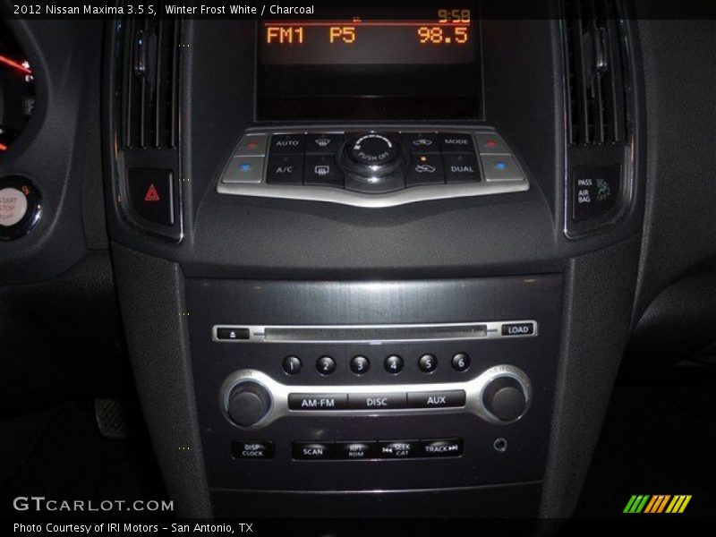 Winter Frost White / Charcoal 2012 Nissan Maxima 3.5 S