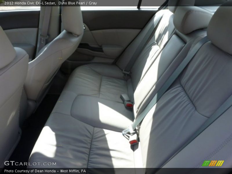 Dyno Blue Pearl / Gray 2012 Honda Civic EX-L Sedan