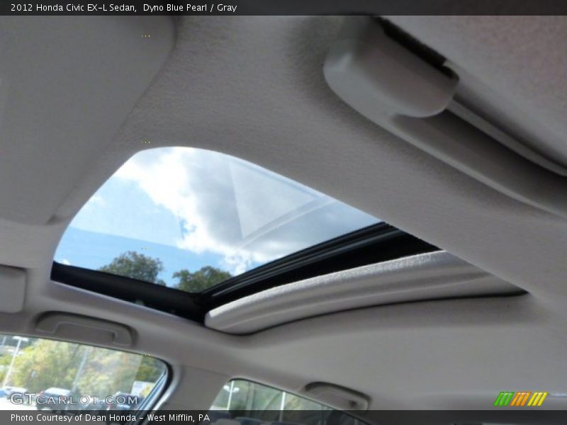 Dyno Blue Pearl / Gray 2012 Honda Civic EX-L Sedan