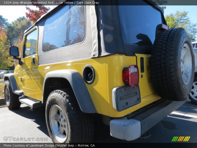 Solar Yellow / Dark Slate Gray 2004 Jeep Wrangler Unlimited 4x4