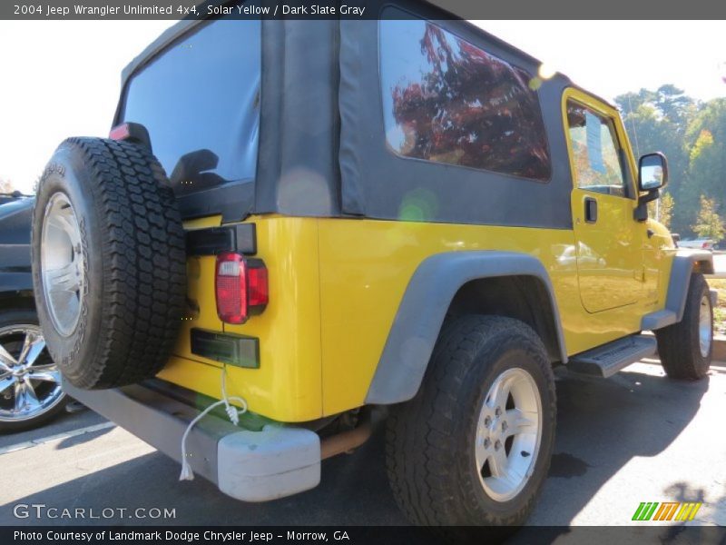 Solar Yellow / Dark Slate Gray 2004 Jeep Wrangler Unlimited 4x4