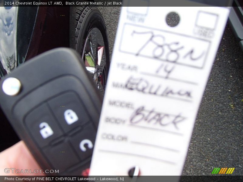 Black Granite Metallic / Jet Black 2014 Chevrolet Equinox LT AWD