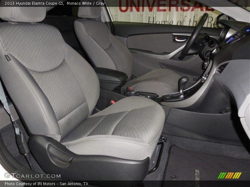 Monaco White / Gray 2013 Hyundai Elantra Coupe GS