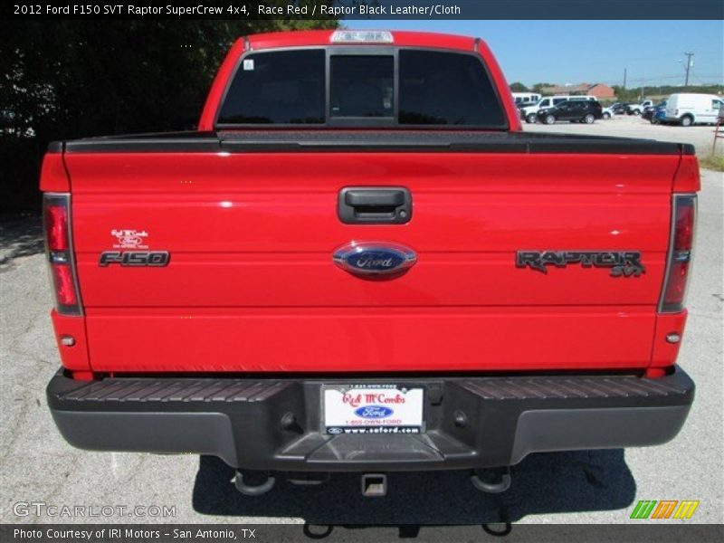 Race Red / Raptor Black Leather/Cloth 2012 Ford F150 SVT Raptor SuperCrew 4x4