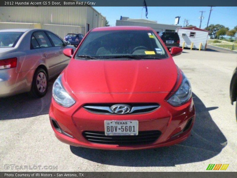 Boston Red / Gray 2012 Hyundai Accent GS 5 Door