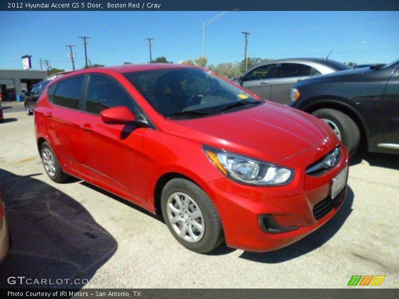 Boston Red / Gray 2012 Hyundai Accent GS 5 Door