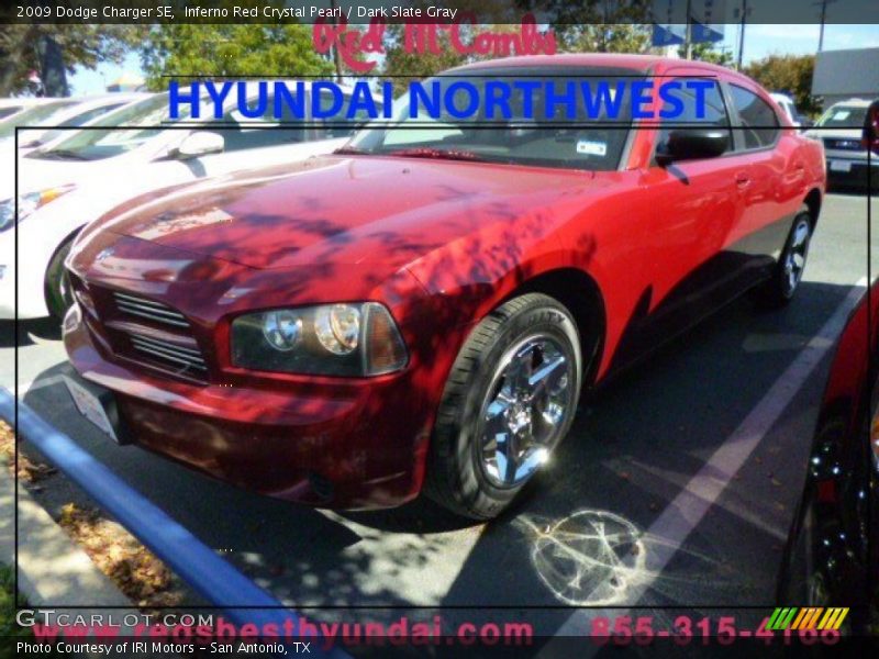 Inferno Red Crystal Pearl / Dark Slate Gray 2009 Dodge Charger SE