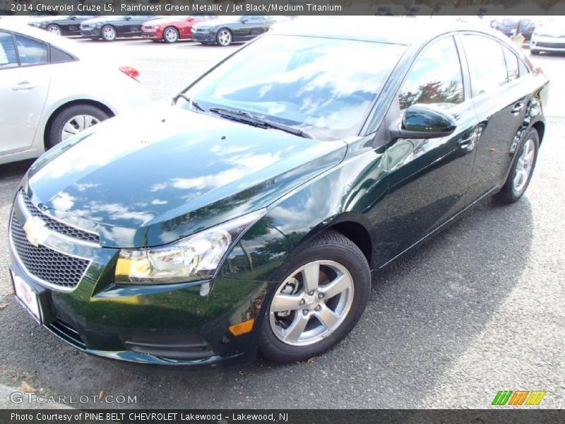 Rainforest Green Metallic / Jet Black/Medium Titanium 2014 Chevrolet Cruze LS