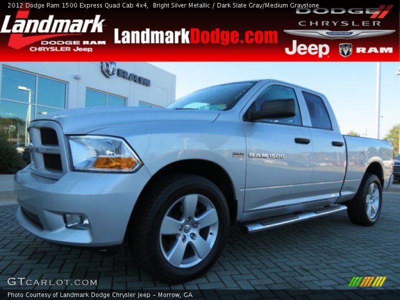 Bright Silver Metallic / Dark Slate Gray/Medium Graystone 2012 Dodge Ram 1500 Express Quad Cab 4x4
