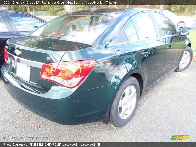 Rainforest Green Metallic / Jet Black/Medium Titanium 2014 Chevrolet Cruze LS