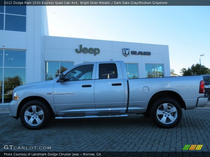 Bright Silver Metallic / Dark Slate Gray/Medium Graystone 2012 Dodge Ram 1500 Express Quad Cab 4x4