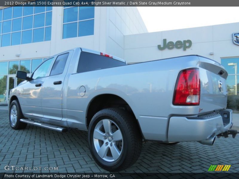 Bright Silver Metallic / Dark Slate Gray/Medium Graystone 2012 Dodge Ram 1500 Express Quad Cab 4x4