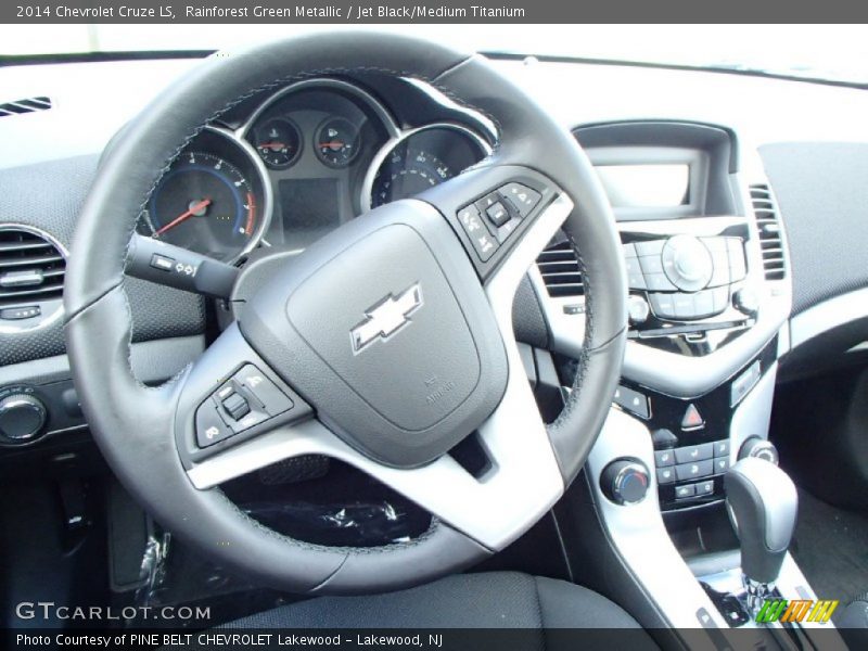 Rainforest Green Metallic / Jet Black/Medium Titanium 2014 Chevrolet Cruze LS