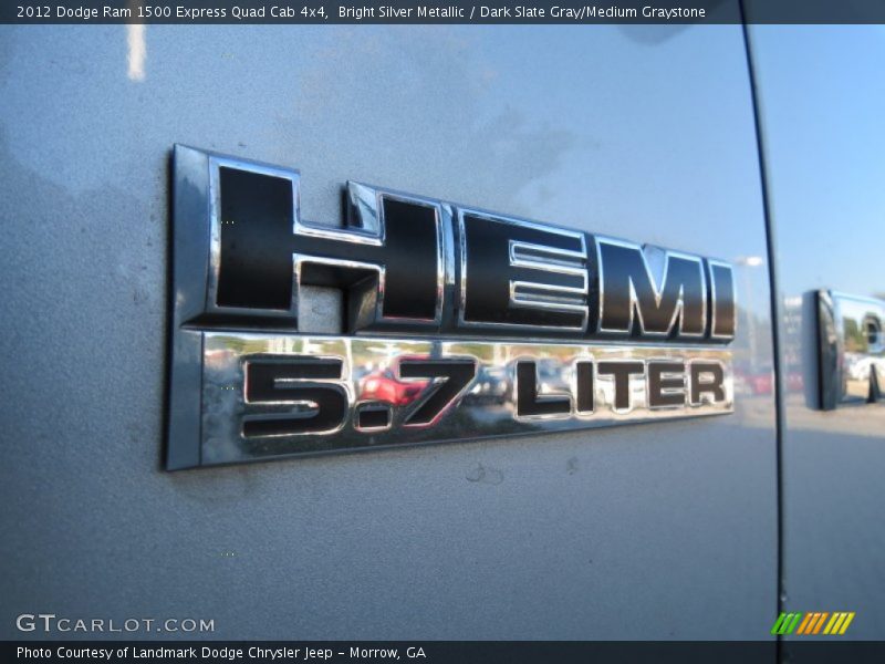Bright Silver Metallic / Dark Slate Gray/Medium Graystone 2012 Dodge Ram 1500 Express Quad Cab 4x4